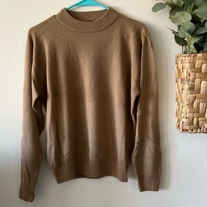 Brown Mock Neck Sweater